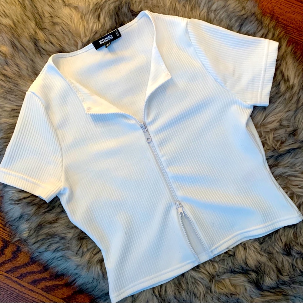 Missguided Double Zip Top